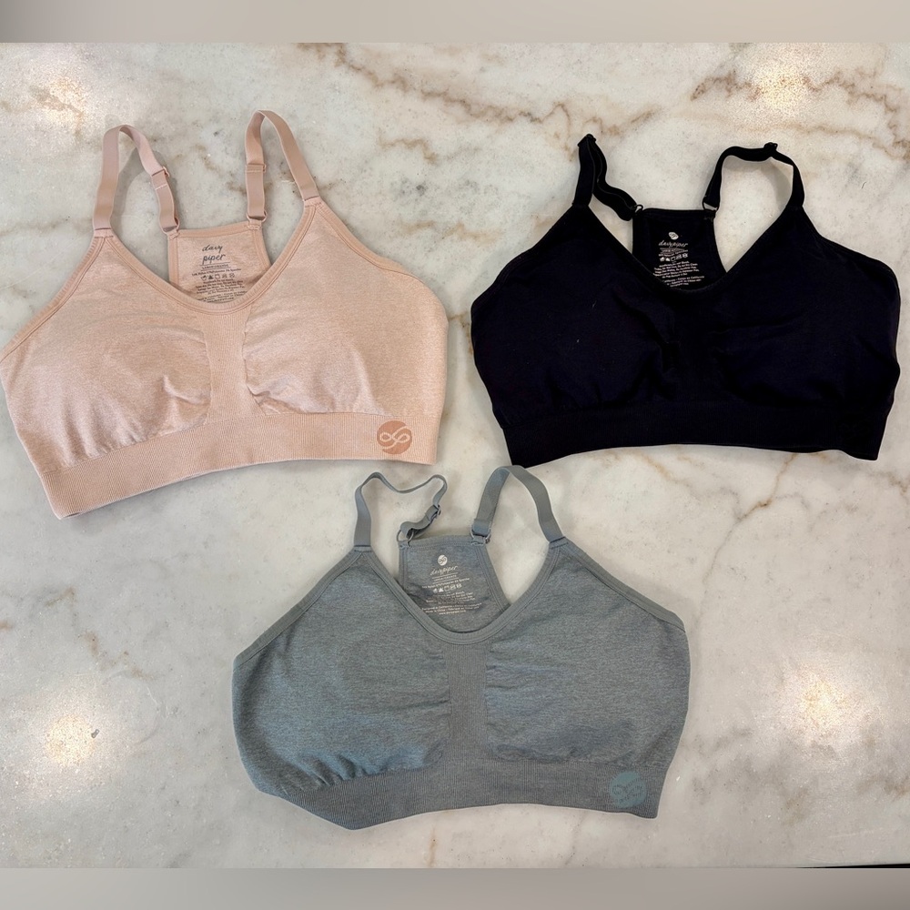 Davy Piper Racerback Wireless Sports Bra - Size L - 3 pack - Great Condition